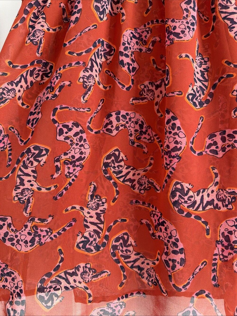 ANTHROPOLOGIE Maeve Rust Leopard Animal pattern tank Size 10 - Picture 2 of 8